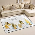 thumbnail image 1 of SKYSONIC 36x24in Funny Bee Gnomes Area Rug, Summer Spring Floor Carpet for Indoor Living Dining Room Bedroom, 1 of 7
