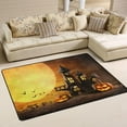 thumbnail image 1 of SKYSONIC 36x24in Halloween Pumpkins Castle Area Rug, Spooky Full Moon Non-Slip Floor Carpet for Indoor Living Dining Room Bedroom, 1 of 7