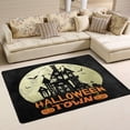 thumbnail image 1 of SKYSONIC 36x24in Happy Halloween Day Area Rug, Scary Bats Castle Non-Slip Floor Carpet for Indoor Living Dining Room Bedroom, 1 of 7