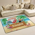 thumbnail image 1 of SKYSONIC 36x24in Landscape Beach Summer Area Rug, Flamingo Watermelon Non-Slip Floor Carpet for Indoor Living Dining Room Bedroom, 1 of 7