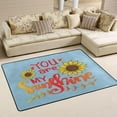 thumbnail image 1 of SKYSONIC 36x24in Romantic Sunflower Quote Area Rug, Cute Floral Non-Slip Floor Carpet for Indoor Living Dining Room Bedroom, 1 of 7