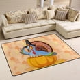 thumbnail image 1 of SKYSONIC 36x24in Thanksgiving Turkey Cute Area Rug, Fall Maple Leaf Non-Slip Floor Carpet for Indoor Living Dining Room Bedroom, 1 of 7
