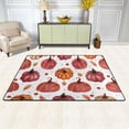thumbnail image 1 of SKYSONIC 36x24in Watercolor Pumpkins Pink Fall Area Rug, Non-Slip Floor Carpet for Indoor Living Dining Room Bedroom, 1 of 5