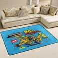 thumbnail image 1 of SKYSONIC 36x24in Construction Machines Excavator Area Rug, Cool Non-Slip Floor Carpet for Indoor Living Dining Room Bedroom, 1 of 7