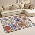 thumbnail image 1 of SKYSONIC 36x24in Mexican Talavera Vintage Area Rug, Ethnic Tribal Style Non-Slip Floor Carpet for Indoor Living Dining Room Bedroom, 1 of 7