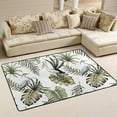 thumbnail image 1 of SKYSONIC 36x24in Tropical Heron Pelican Floral Area Rug, Vintage Palm Leaves Non-Slip Floor Carpet for Indoor Living Dining Room Bedroom, 1 of 7
