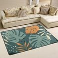thumbnail image 1 of SKYSONIC 36x24in Tropical Palm Leaves Area Rug, Monstera Jungle Pattern Non-Slip Floor Carpet for Indoor Living Dining Room Bedroom, 1 of 7
