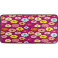 thumbnail image 1 of SKYSONIC 39x20 Inch Area Rug Floral Daisy Pattern Door Mat Washable Non-Slip Throw Floor Carpet, 1 of 7