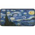 thumbnail image 1 of SKYSONIC 39x20 Inch Area Rug Van Gogh The Starry Night Art Door Mat Washable Non-Slip Throw Floor Carpet, 1 of 7