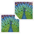 thumbnail image 1 of SKYSONIC 4 PCS Cute Peacock Baby Washcloths Towel Set, Highly Absorbent & Soft Cotton Wash Cloths, Face Hand Towels for Bathroom, Multi-Purpose Fingertip Towels, 12"x 12", 1 of 7