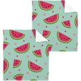 thumbnail image 1 of SKYSONIC 4 PCS Cute Watermelons Polka Dot Washcloths, 12"x 12" Cotton Wash Cloths, Highly Absorbent and Soft Face Towels for Bathroom,Gym,Hotel and Spa, 1 of 7