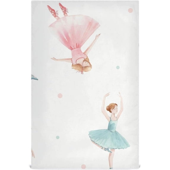 SKYSONIC 4 PCS Kitchen Dish & Tea Towels, Ballet Girl Reusable Cloths for Cooking and Drying Dishes for Home Kitchen Cleaning, 28"x18"