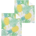 thumbnail image 1 of SKYSONIC 4 PCS Summer Pineapple Pattern Washcloths, 12"x 12" Cotton Wash Cloths, Highly Absorbent and Soft Face Towels for Bathroom,Gym,Hotel and Spa, 1 of 7