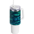 thumbnail image 1 of SKYSONIC 40 oz Mermaid Sequins Tumbler with Handle and Straw Lid, Insulated Cup Reusable Stainless Steel Water Bottle Travel Mug, 1 of 7