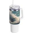 thumbnail image 1 of SKYSONIC 40 oz Polar Bears Painting Tumbler with Handle and Straw Lid, Insulated Cup Reusable Stainless Steel Water Bottle Travel Mug, 1 of 7