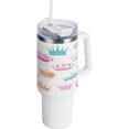 thumbnail image 1 of SKYSONIC 40 oz Princess Crown Tumbler With Lid And Straw Travel Coffee Mug Stainless Steel Insulated Thermal Tumblers Cup, 1 of 7