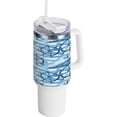 thumbnail image 1 of SKYSONIC 40oz Boat Navy Blue Tumbler With Lid And Straw Travel Coffee Mug Stainless Steel Insulated Thermal Tumblers Cup, 1 of 7