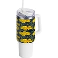 thumbnail image 1 of SKYSONIC 40oz Sunflower Leaf Tumbler With Lid And Straw Travel Coffee Mug Stainless Steel Insulated Thermal Tumblers Cup, 1 of 7