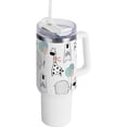 thumbnail image 1 of SKYSONIC 40oz Tumbler with Handle and Straw-Double Wall Vacuum Reusable Stainless Steel Insulated Water Bottle Mothers Day Gifts, Elephant Bear Giraffe, 1 of 7