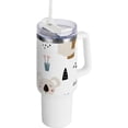 thumbnail image 1 of SKYSONIC 40oz Tumbler with Handle and Straw-Double Wall Vacuum Reusable Stainless Steel Insulated Water Bottle Mothers Day Gifts-Cartoon Koala Animal, 1 of 7