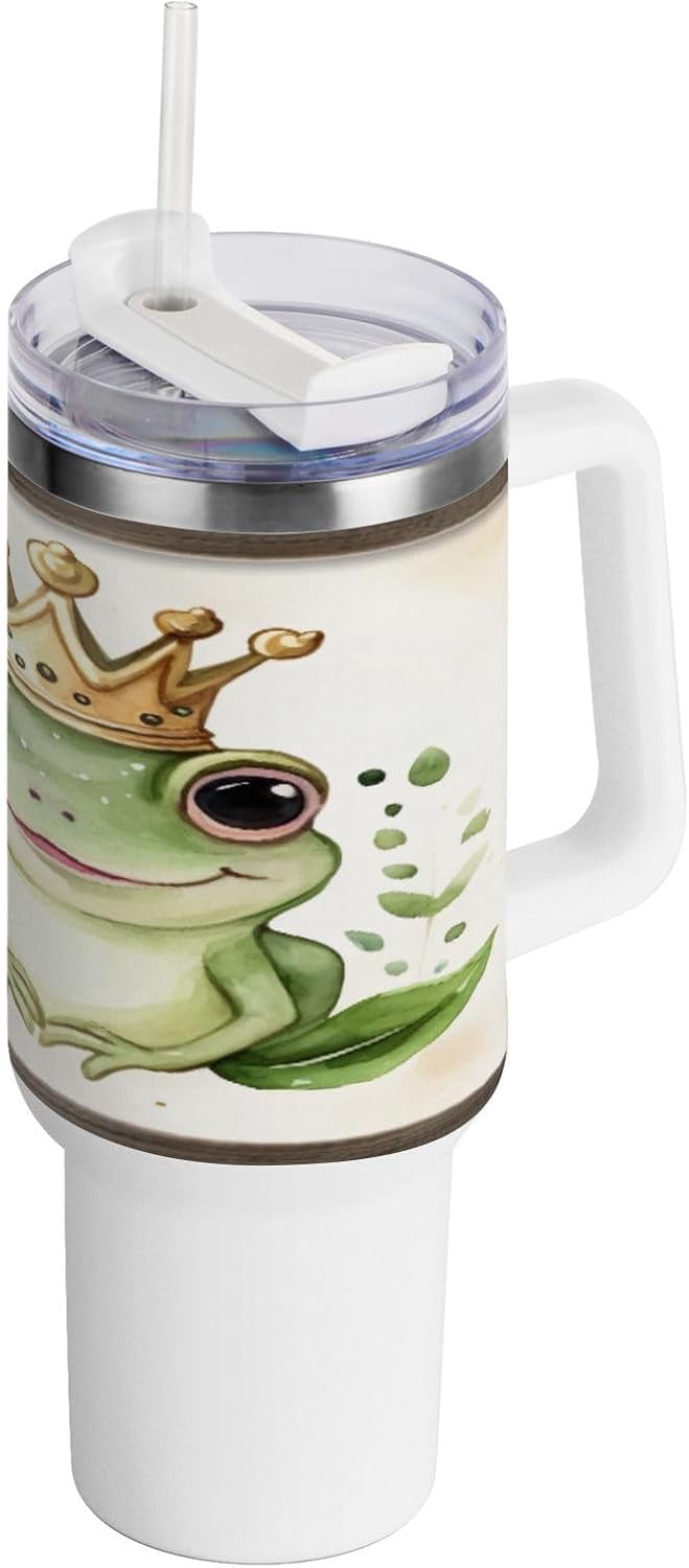 MNSRUU Insulated Water Bottle With Straw - Cute Frog Design, 20oz Stainless Steel, Leak Proof - View #3