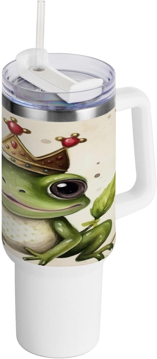 MNSRUU Insulated Water Bottle With Straw - Cute Frog Design, 20oz Stainless Steel, Leak Proof - View #7