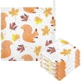 thumbnail image 1 of SKYSONIC 5 PCS Autumn Pattern Baby Muslin Washcloths, Cartoon Squirrel Face Towel Burp Cloths Ultrasoft Absorbent Cotton Bath Wipes Towels for Newborn Boys Girls, 1 of 7
