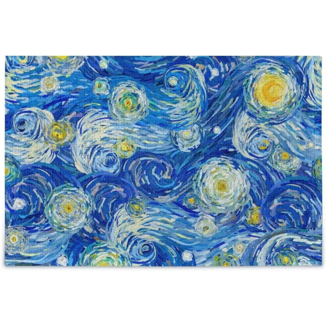 SKYSONIC 500 Piece Jigsaw Puzzle for Adults Kids, Abstract Glowing Moon ...