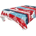 thumbnail image 1 of SKYSONIC 54"x72" Square Tablecloth with Elk Snowflake Merry Christmas Prints, Anti-Wrinkle and Smooth Table Cloth for Kitchen/Home Wedding Party Decoration, 1 of 7