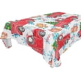 thumbnail image 1 of SKYSONIC 54"x72" Square Tablecloth with Watercolor Red Truck and Fir Tree Prints, Anti-Wrinkle and Smooth Table Cloth for Kitchen/Home Wedding Party Decoration, 1 of 7