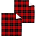 thumbnail image 1 of SKYSONIC 6 PCS Red Buffalo Plaid Washcloths, 12"x12" Cotton Wash Cloths, Highly Absorbent and Soft Face Towels for Bathroom,Gym,Hotel and Spa, 1 of 7