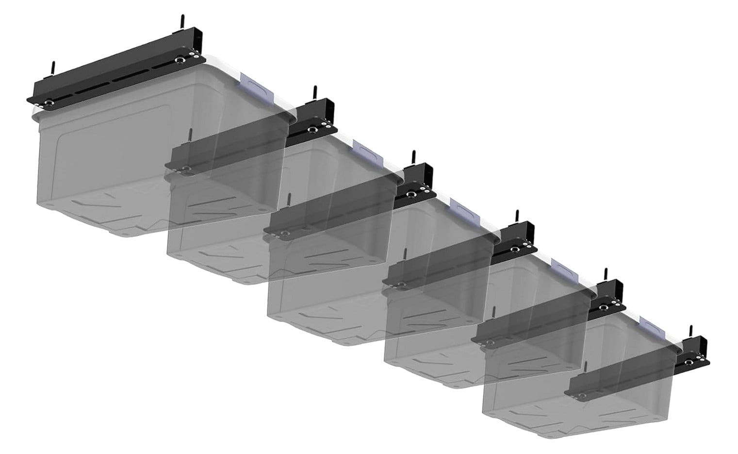 SKYSONIC 6 Pack Overhead Storage Bin Rack, Ceiling Racks for Utility ...