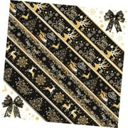 SKYSONIC 6 Rolls 30 Yards Christmas Snowflake Wired Christmas Tree Snowflake Glitter Wired Ribbons for Tree Topper Bow Crafts Wreaths Garland Decor