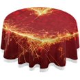 thumbnail image 1 of SKYSONIC 60" Valentines Day Round Tablecloth Firework Hearts Table Cloth Cover Mat Washable Polyester Home Decorative for Dining Wedding Holiday Party, 1 of 7