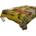 thumbnail image 1 of SKYSONIC 60"x108" Square Tablecloth with Miniature World Prints, Anti-Wrinkle and Smooth Table Cloth for Kitchen/Home Party Decoration, 1 of 7