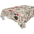 thumbnail image 1 of SKYSONIC 60"x120" Square Tablecloth with Satanism and Occultism in Retro Style Prints, Anti-Wrinkle and Smooth Table Cloth for Kitchen/Home Party Decoration, 1 of 7