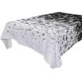 thumbnail image 1 of SKYSONIC 60"x120" Square Tablecloth with Snowflake Black and White Background Prints, Anti-Wrinkle and Smooth Table Cloth for Kitchen/Home Party Decoration, 1 of 7