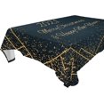 thumbnail image 1 of SKYSONIC 60"x60" Square Tablecloth with 2021 Merry Christmas and Happy New Year Prints, Anti-Wrinkle and Smooth Table Cloth for Kitchen/Home/Dinning Wedding Decoration, 1 of 7