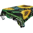thumbnail image 1 of SKYSONIC 60”x90" Square Tablecloth with Seamless Pattern Sunflower On Black Background Prints, Anti-Wrinkle and Smooth Table Cloth for Kitchen/Home Decoration, 1 of 7