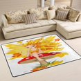 thumbnail image 1 of SKYSONIC 72×48in Autumn Fairy Elf Area Rug, Fall Mushroom Maple Non-Slip Floor Carpet Comfort Floor Mats Decor for Indoor Living Dining Room and Bedroom Area, 1 of 7