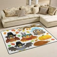 thumbnail image 1 of SKYSONIC 72x48in Autumn Owls Funny Area Rug, Fall Pumpkin Maple Non-Slip Floor Carpet for Indoor Living Dining Room and Bedroom Area, 1 of 7