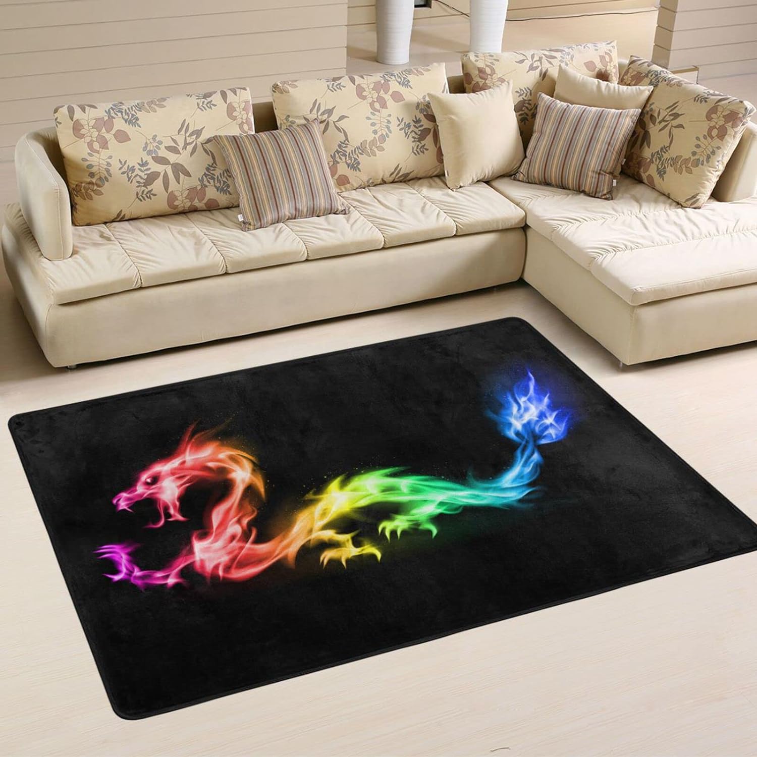 Jupiter Rug SKYSONIC 72x48in Colorful Solar System Showing The Positions and Orbits ...