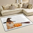 thumbnail image 1 of SKYSONIC 72x48in Cute Halloween Dog Area Rug, Jack-O'Lantern Broom Non-Slip Floor Carpet for Indoor Living Dining Room and Bedroom Area, 1 of 7