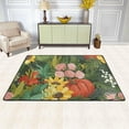thumbnail image 1 of SKYSONIC 72x48in Fall Pumpkin Tomato Area Rug, Autumn Yellow Flower Non-Slip Floor Carpet for Indoor Living Dining Room and Bedroom Area, 1 of 5