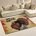 thumbnail image 1 of SKYSONIC 72x48in Happy Thanksgiving Area Rug, Turkey Maple Leaf Non-Slip Floor Carpet for Indoor Living Dining Room and Bedroom Area, 1 of 7