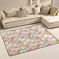 thumbnail image 1 of SKYSONIC 72x48in Summer Tropical Flamingos Area Rug, Pineapple Palm Leaves Non-Slip Floor Carpet for Indoor Living Dining Room and Bedroom Area, 1 of 7