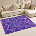 thumbnail image 1 of SKYSONIC 72x48in Tribal Mandala Flower Art Area Rug, Indian Style Floor Carpet for Indoor Living Dining Room and Bedroom Area, 1 of 7