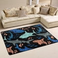 thumbnail image 1 of SKYSONIC 72x48in Blue Whale Ocean Area Rug, Underwater Non-Slip Floor Carpet for Indoor Living Dining Room and Bedroom Area, 1 of 7
