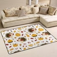 thumbnail image 1 of SKYSONIC 72x48in Cute Turkey Autumn Area Rug, Thanksgiving Pumpkin Non-Slip Floor Carpet for Indoor Living Dining Room and Bedroom Area, 1 of 7