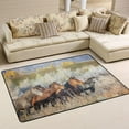 thumbnail image 1 of SKYSONIC 72x48in Fall Horses Area Rug, Autumn Prairie Non-Slip Floor Carpet for Indoor Living Dining Room and Bedroom Area, 1 of 7